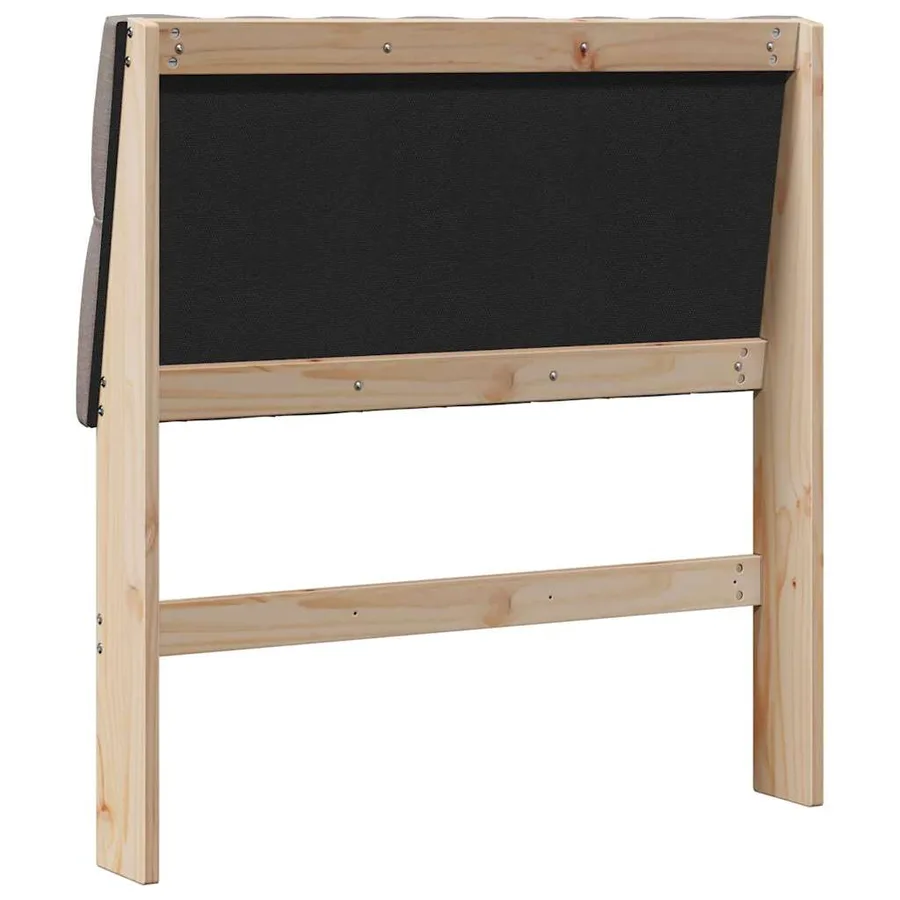 Tête de lit capitonnée Taupe 90 cm Pin massif - 6