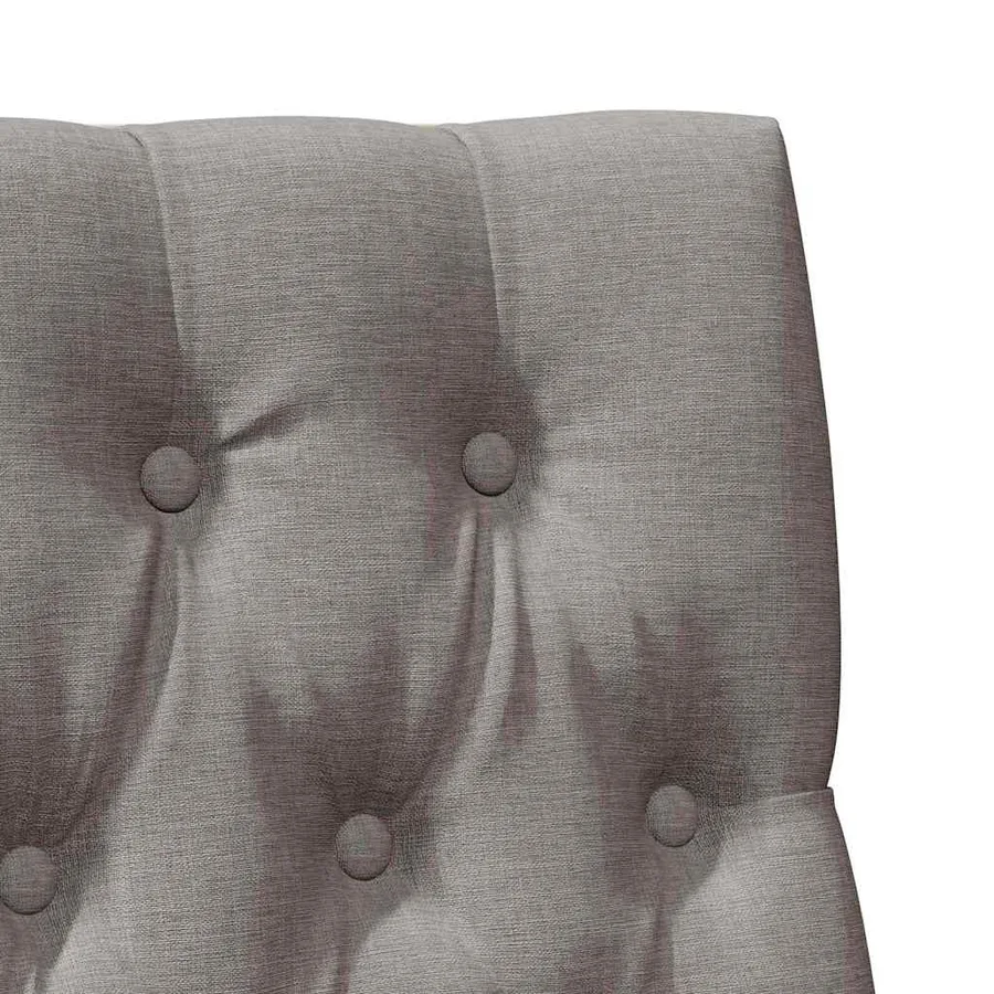 Tête de lit capitonnée Taupe 90 cm Pin massif - 7