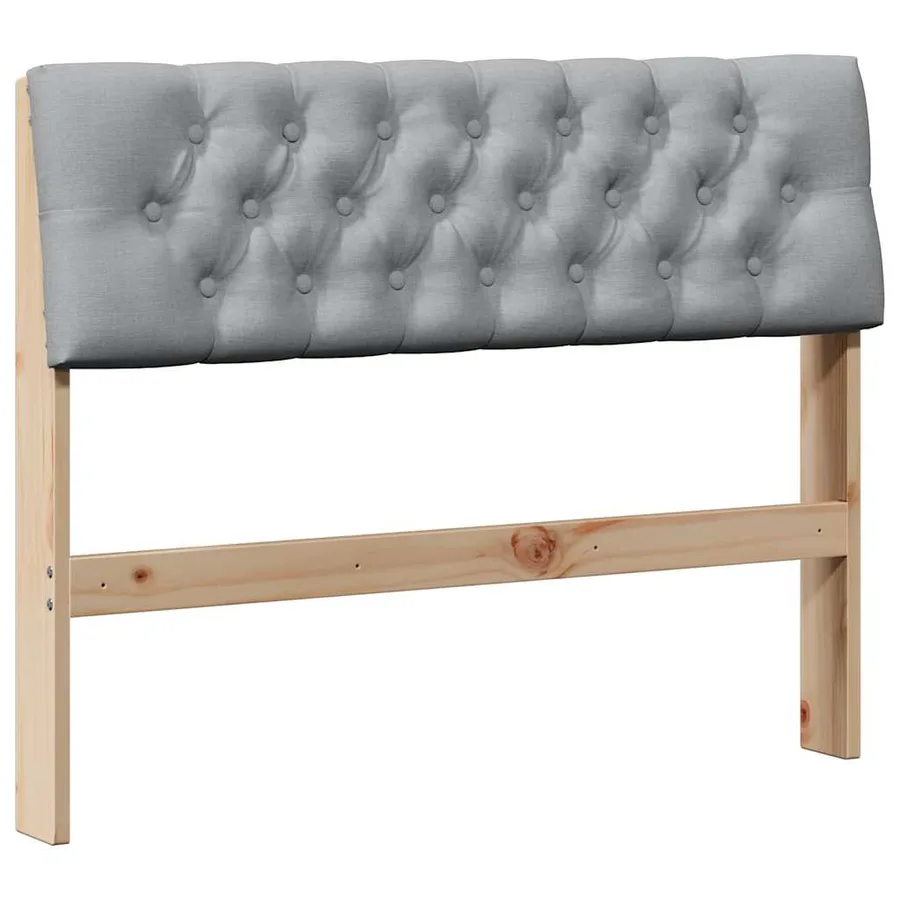 Tête de lit capitonnée Gris clair 100 cm Pin massif - 2