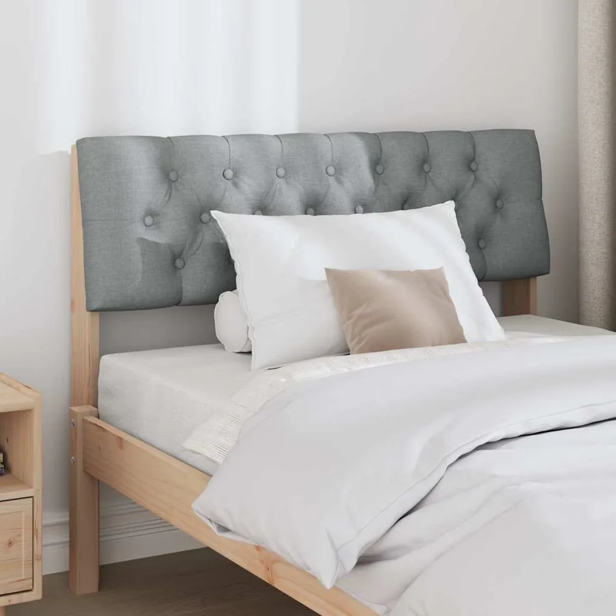 Tête de lit capitonnée Gris clair 100 cm Pin massif - 3