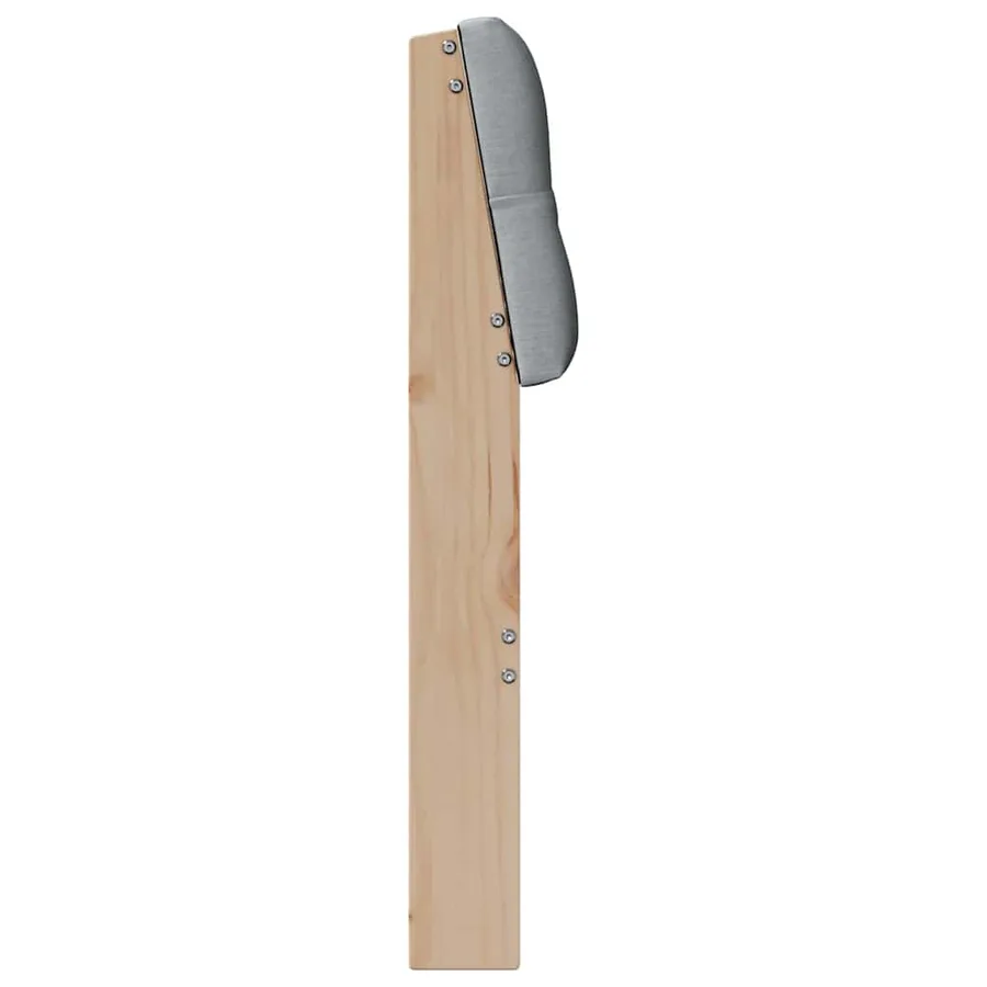Tête de lit capitonnée Gris clair 100 cm Pin massif - 5
