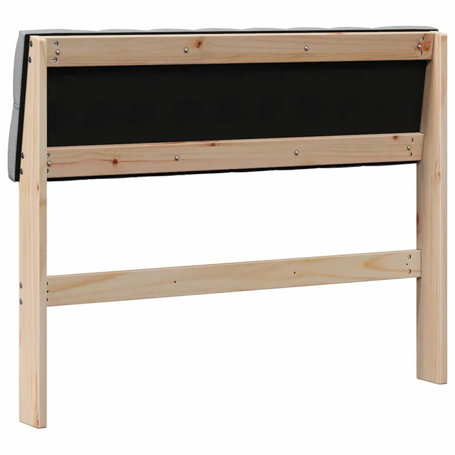 Tête de lit capitonnée Gris clair 100 cm Pin massif - 6