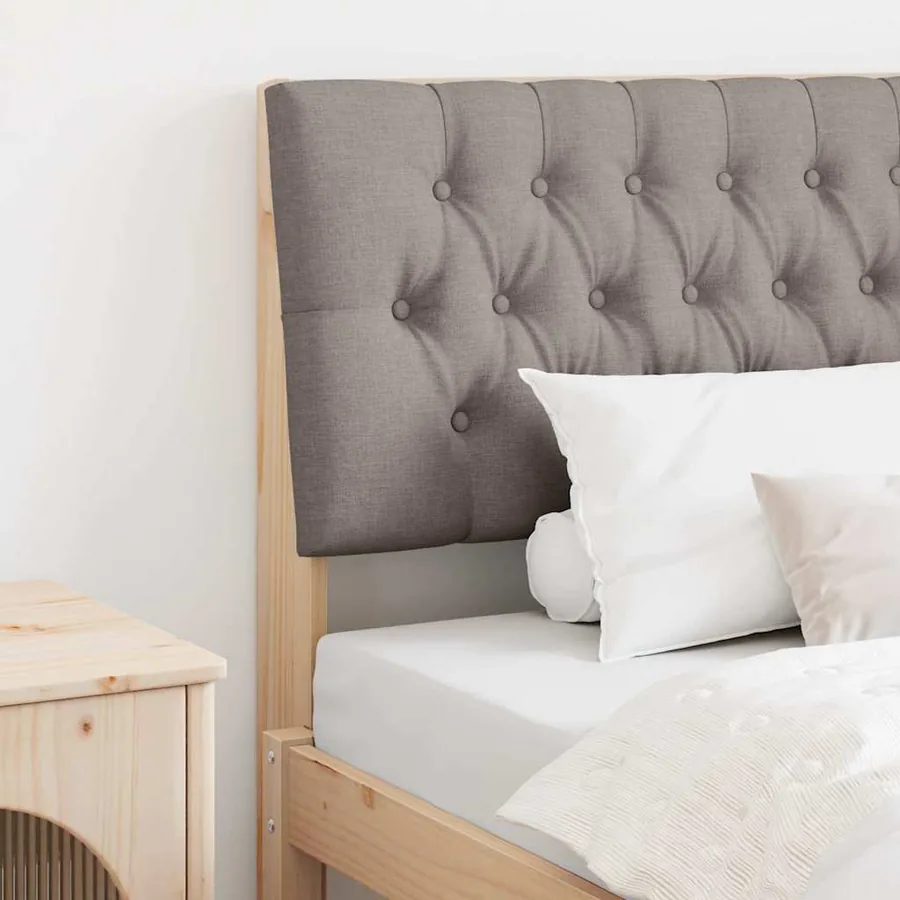 Tête de lit capitonnée Taupe 100 cm Pin massif