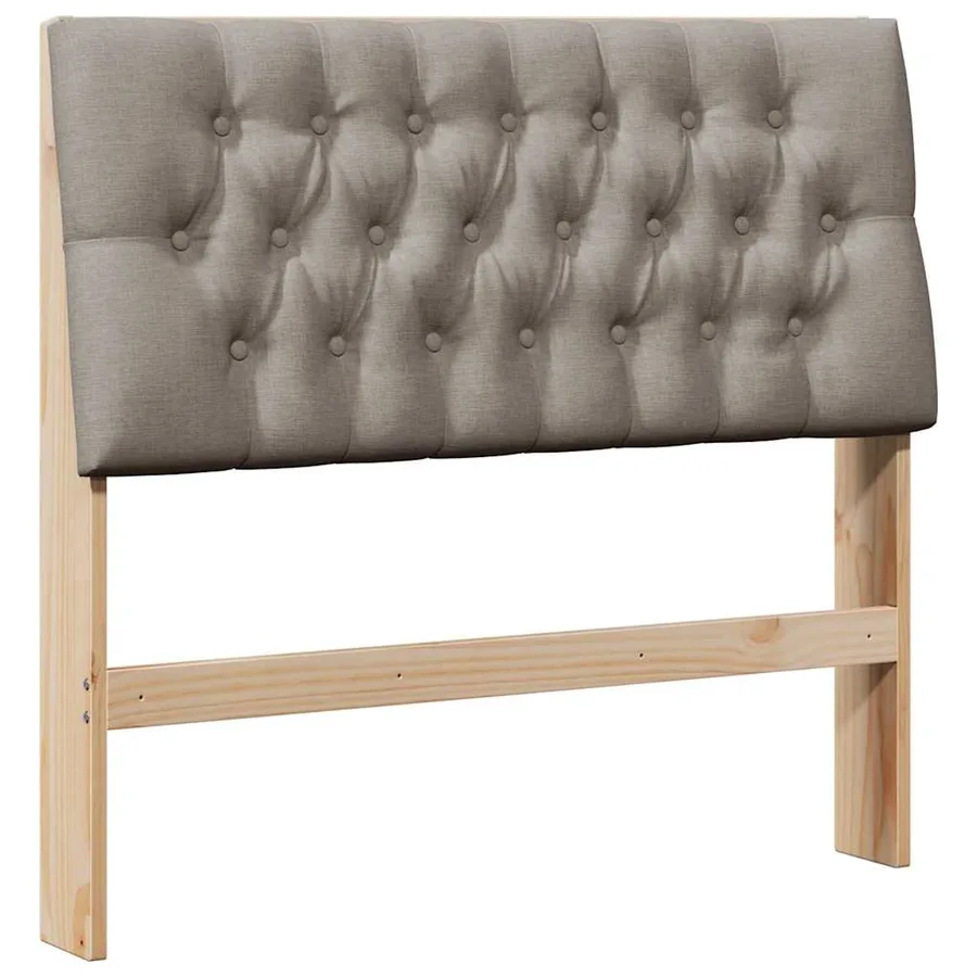 Tête de lit capitonnée Taupe 100 cm Pin massif - 2