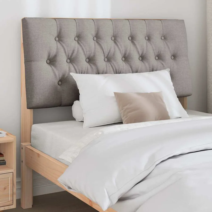 Tête de lit capitonnée Taupe 100 cm Pin massif - 3