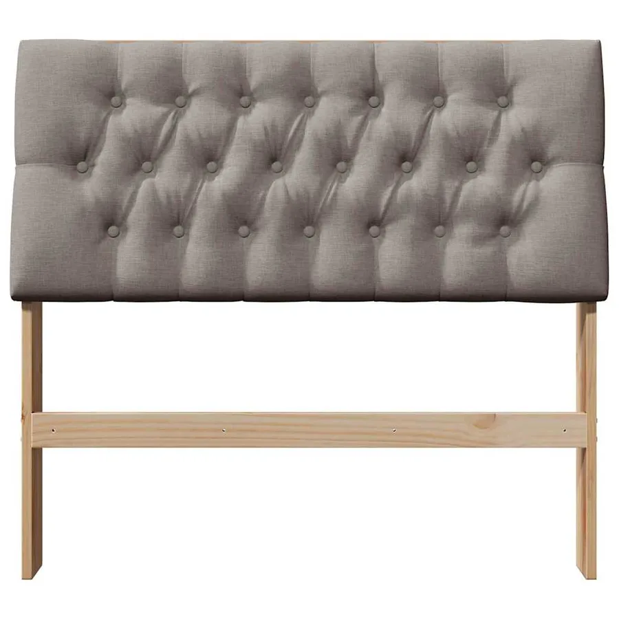 Tête de lit capitonnée Taupe 100 cm Pin massif - 4