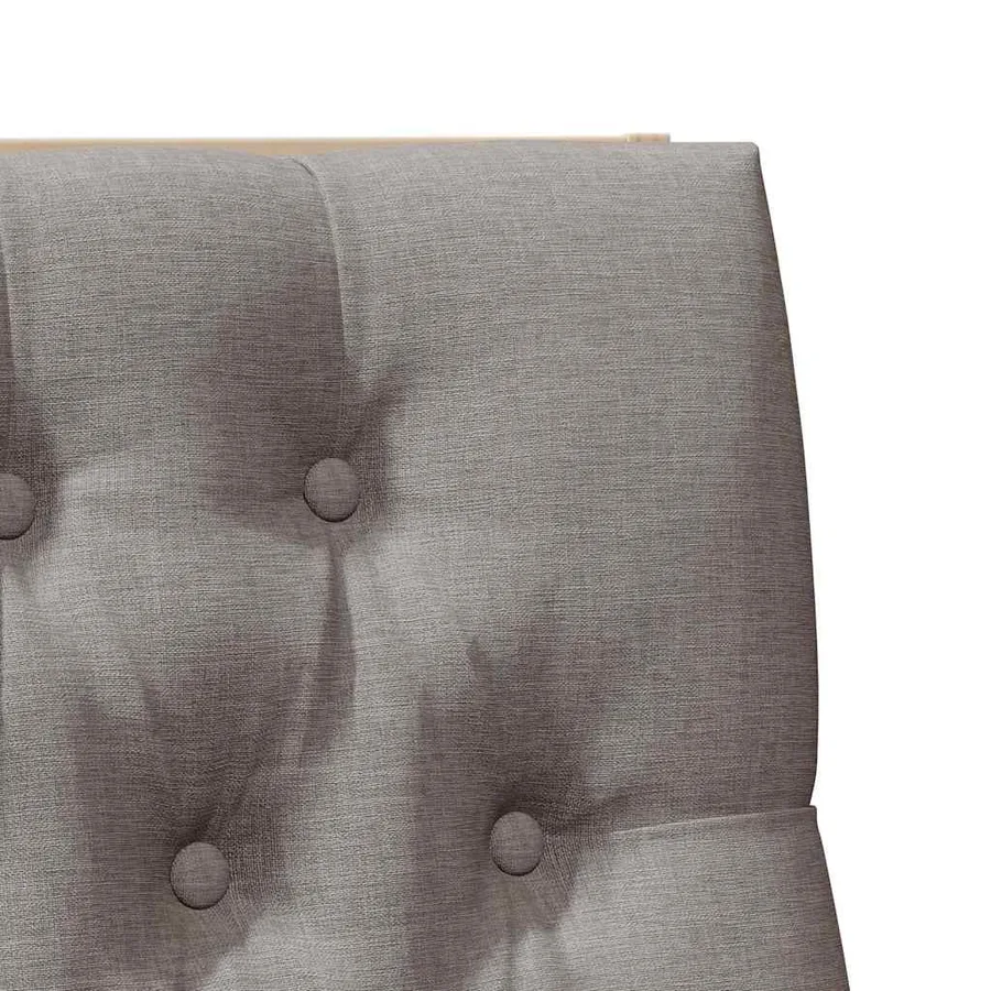 Tête de lit capitonnée Taupe 100 cm Pin massif - 7