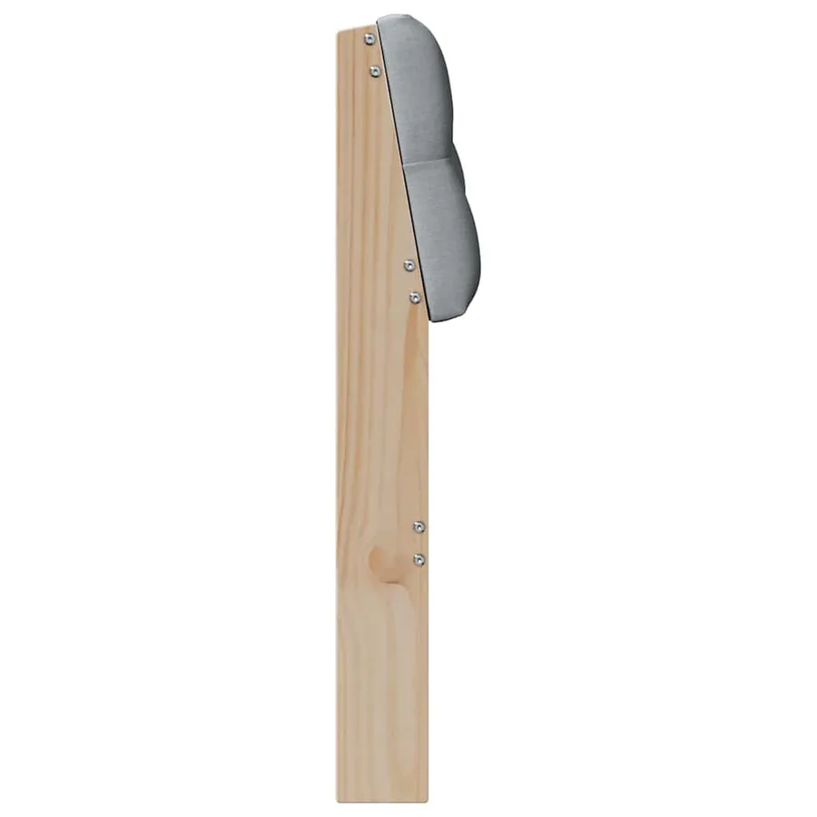 Tête de lit capitonnée Gris clair 75 cm Pin massif - 5