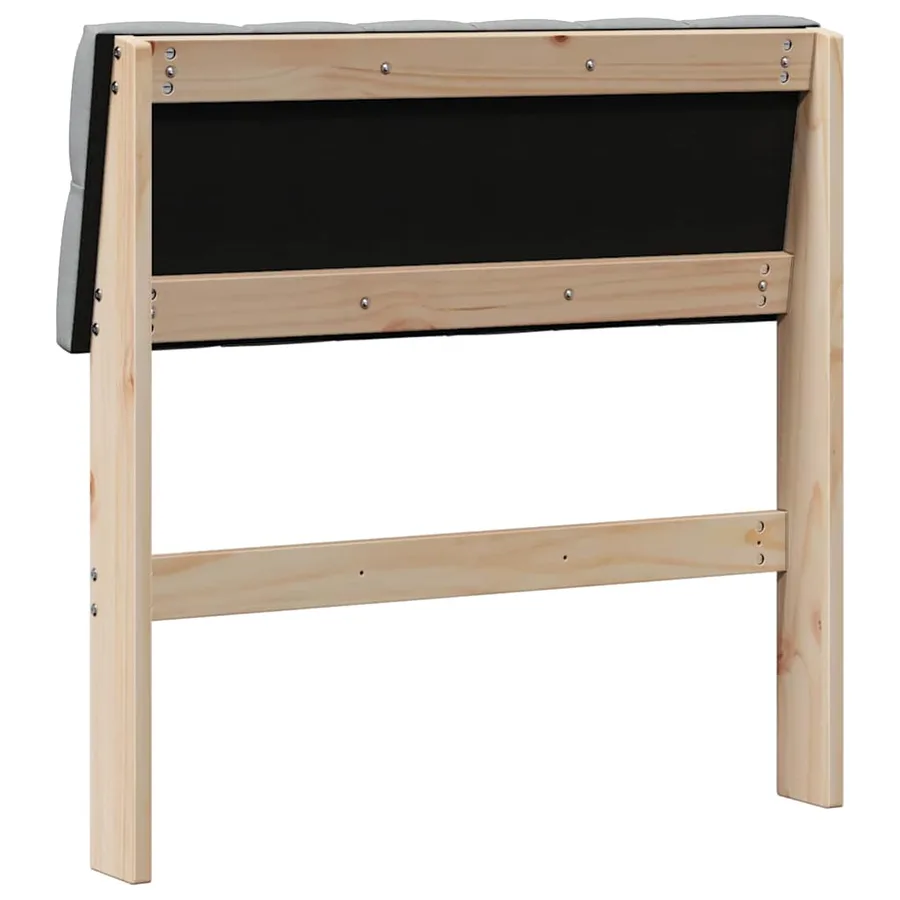 Tête de lit capitonnée Gris clair 75 cm Pin massif - 6