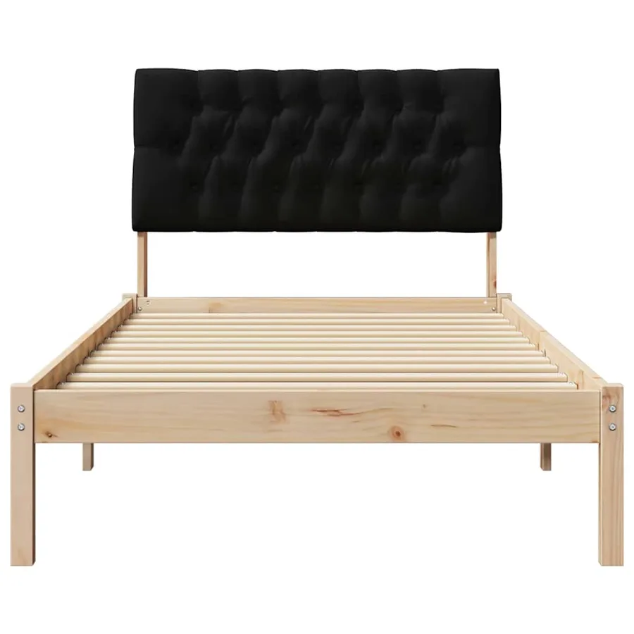 Cadre de lit avec tête de lit rembourrée Marron 100 x 200 cm - 5