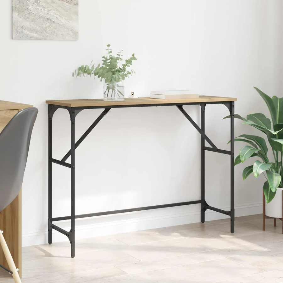 Table console Chêne artisanal 100 x 32 x 75 cm
