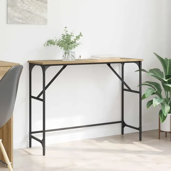 Table console Chêne artisanal 100 x 32 x 75 cm