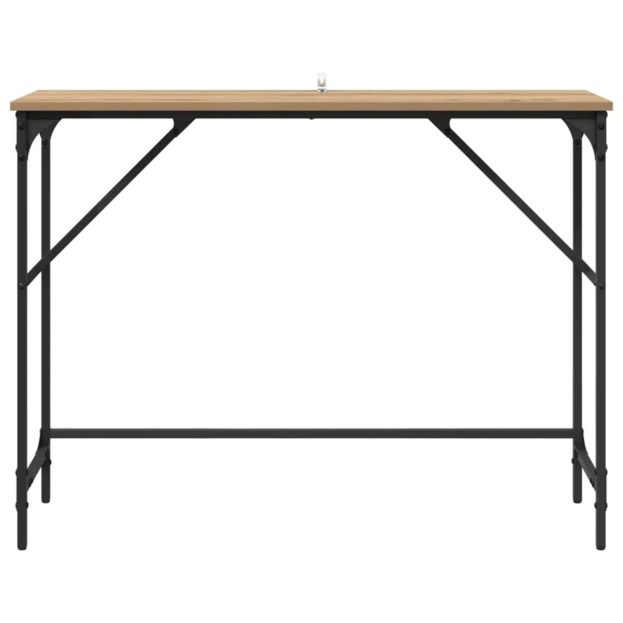 Table console Chêne artisanal 100 x 32 x 75 cm - 5