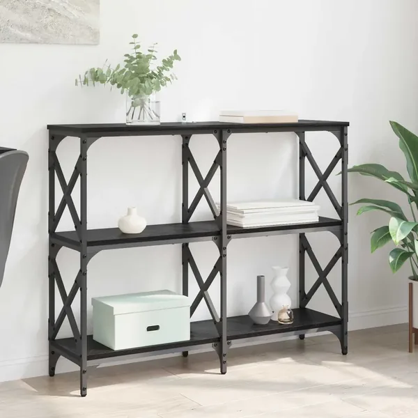 Table console Chêne noir 100 x 28 x 80,5 cm Bois d'ingénierie