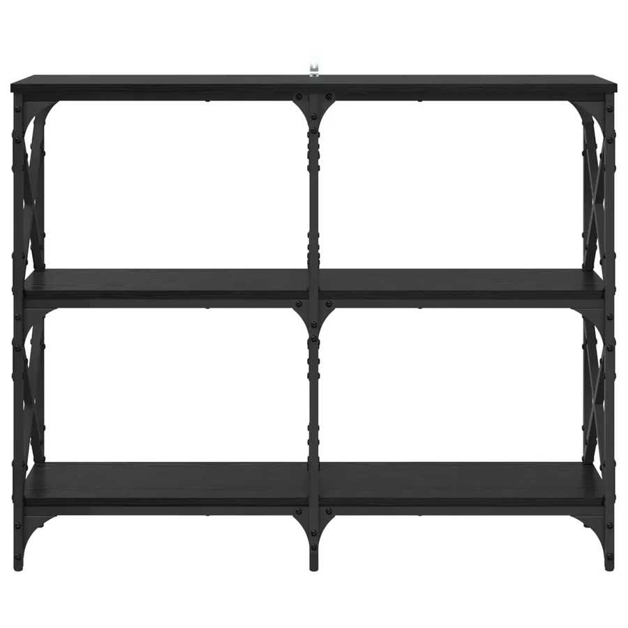 Table console Chêne noir 100 x 28 x 80,5 cm Bois d'ingénierie - 5