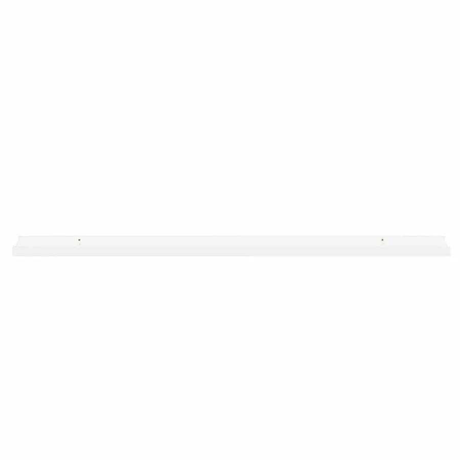 Étagères murales 2 pcs Blanc brillant 100x9x3 cm - 5
