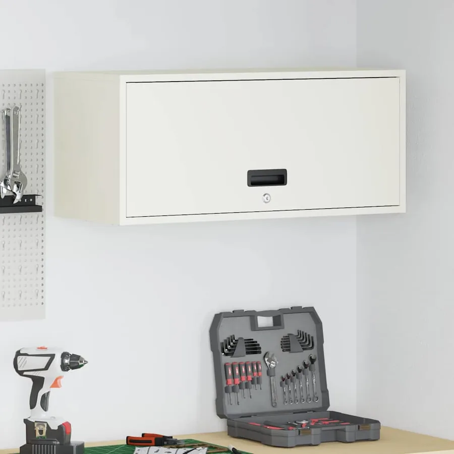 Armoire murale pour garage Blanc 80 x 33 x 35 cm