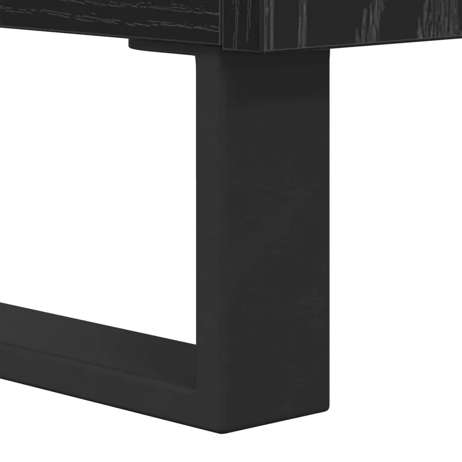 Buffet avec tiroir Chêne noir Bois d'ingénierie - 8