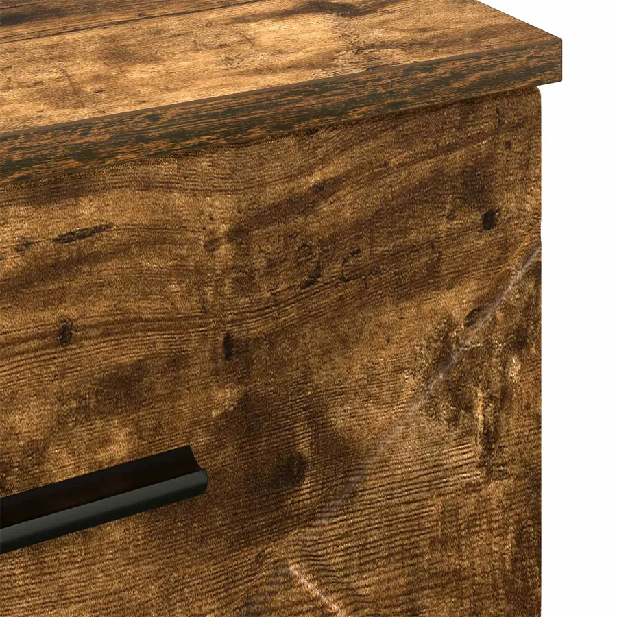 Cabinet de chevet Chêne fumé 38 x 38 x 66 cm Bois d'ingénierie - 8