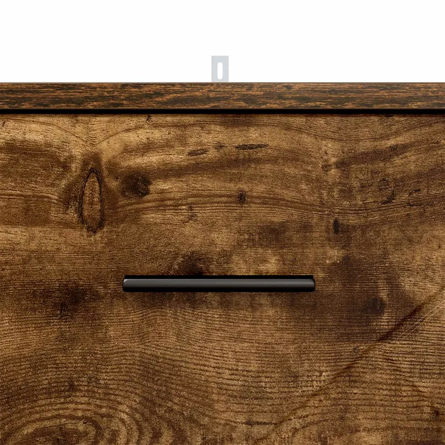 Cabinet de chevet Chêne fumé 38 x 38 x 66 cm Bois d'ingénierie - 9