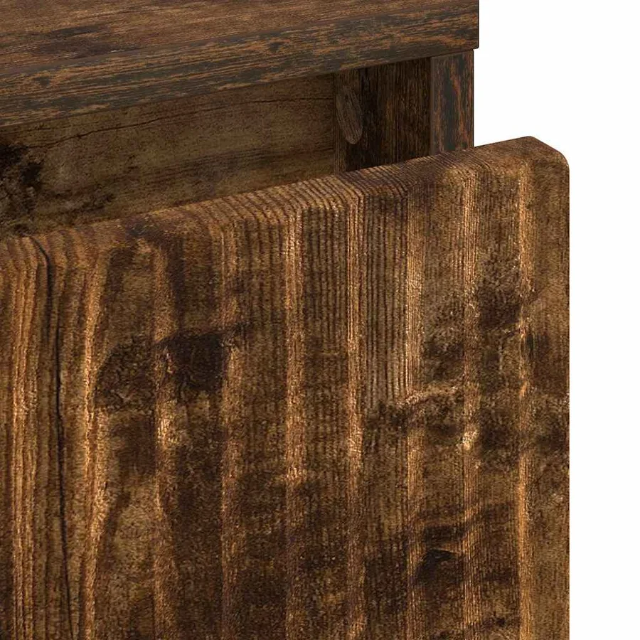 Table de chevet Chêne fumé 63,5 x 36 x 61 cm Bois d'ingénierie - 11