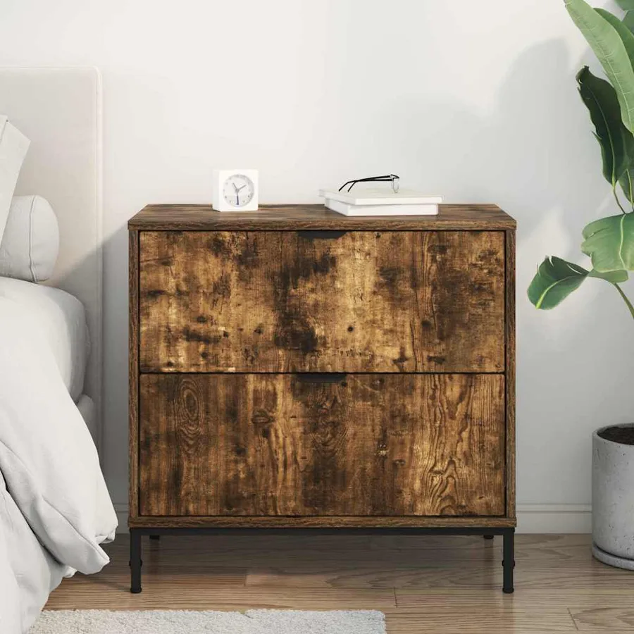 Table de chevet Chêne fumé 63,5 x 36 x 61 cm Bois d'ingénierie - 4
