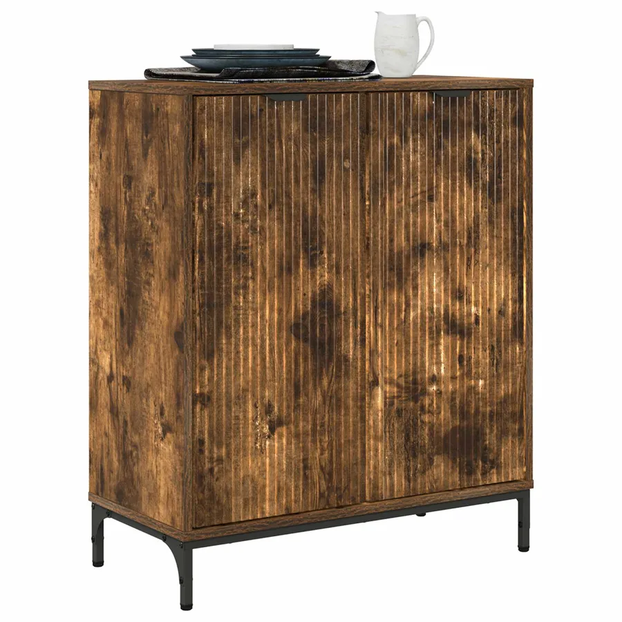 Buffet Chêne fumé 69,5 x 33 x 82 cm Bois d'ingénierie - 3