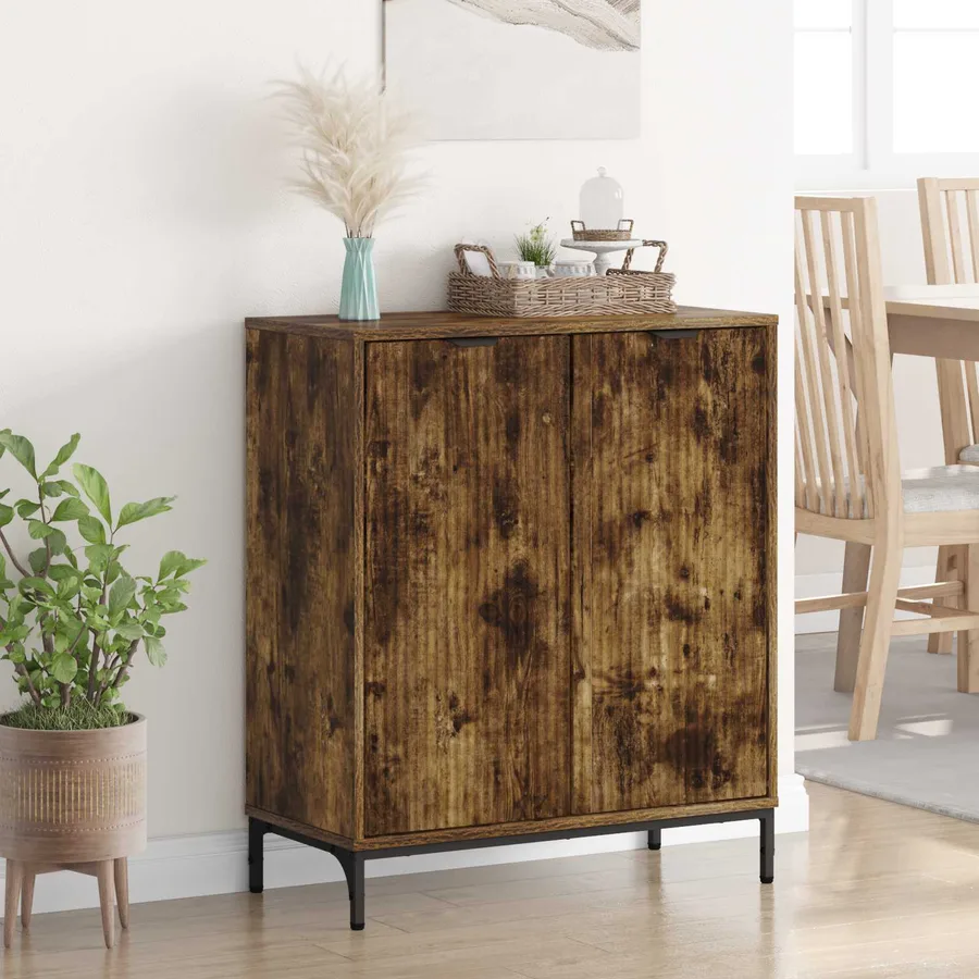Buffet Chêne fumé 69,5 x 33 x 82 cm Bois d'ingénierie - 4