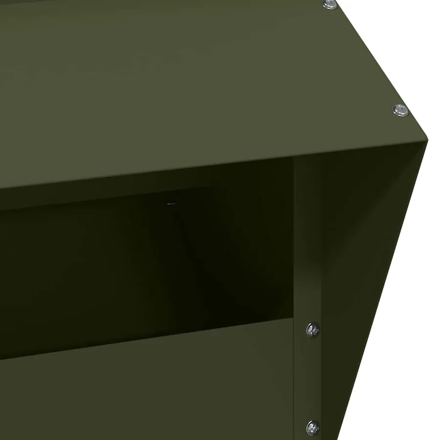 Mangeoire pour poules Vert olive 20 x 25 x 35 cm - 6