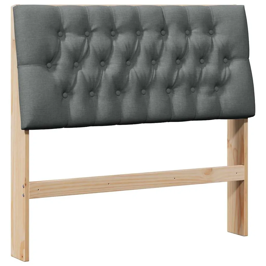 Tête de lit capitonnée Gris foncé 100 cm Pin massif - 2