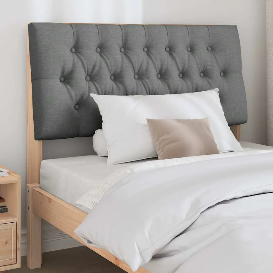 Tête de lit capitonnée Gris foncé 100 cm Pin massif - 3