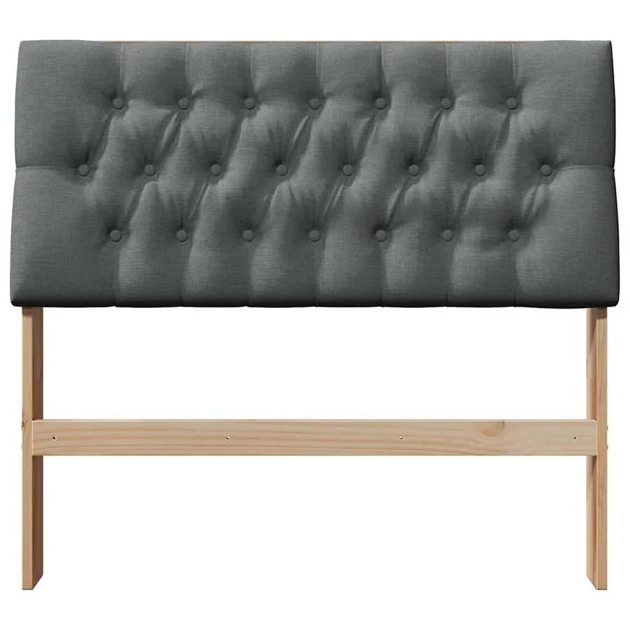 Tête de lit capitonnée Gris foncé 100 cm Pin massif - 4
