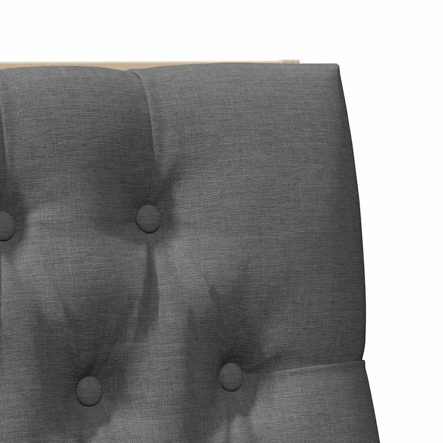 Tête de lit capitonnée Gris foncé 100 cm Pin massif - 7