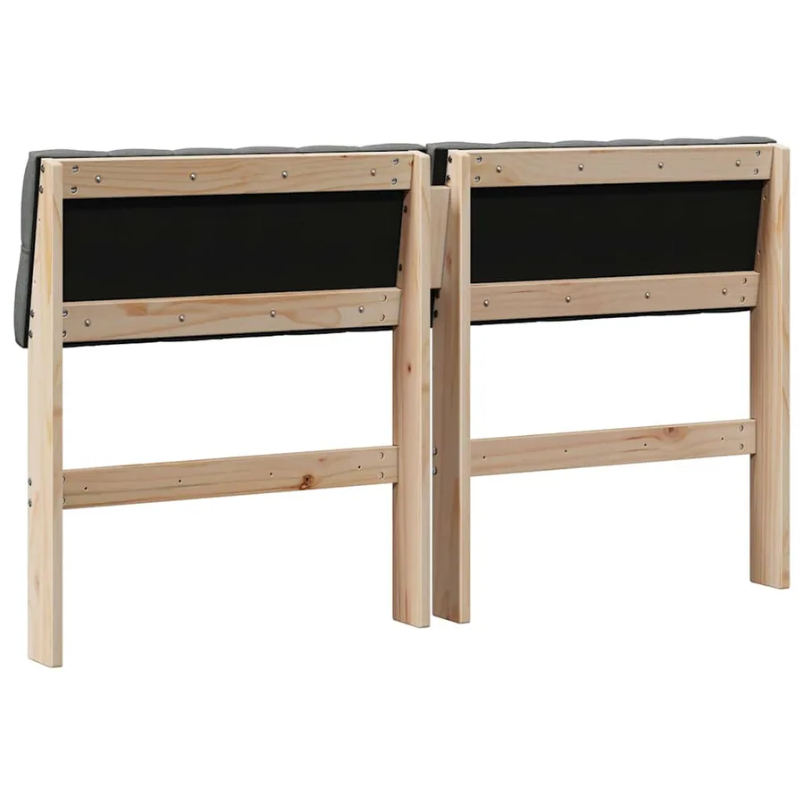 Tête de lit capitonnée Gris foncé 135 cm Pin massif - 6