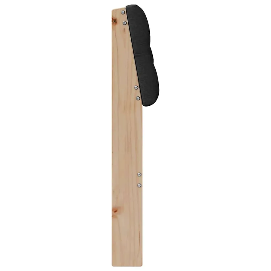 Tête de lit capitonnée Noir 90 cm Pin massif - 5