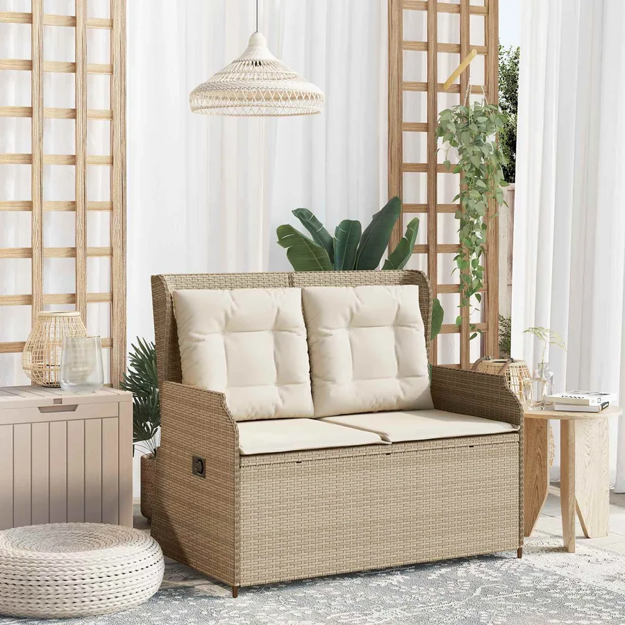 Banc de jardin Beige polyrotin
