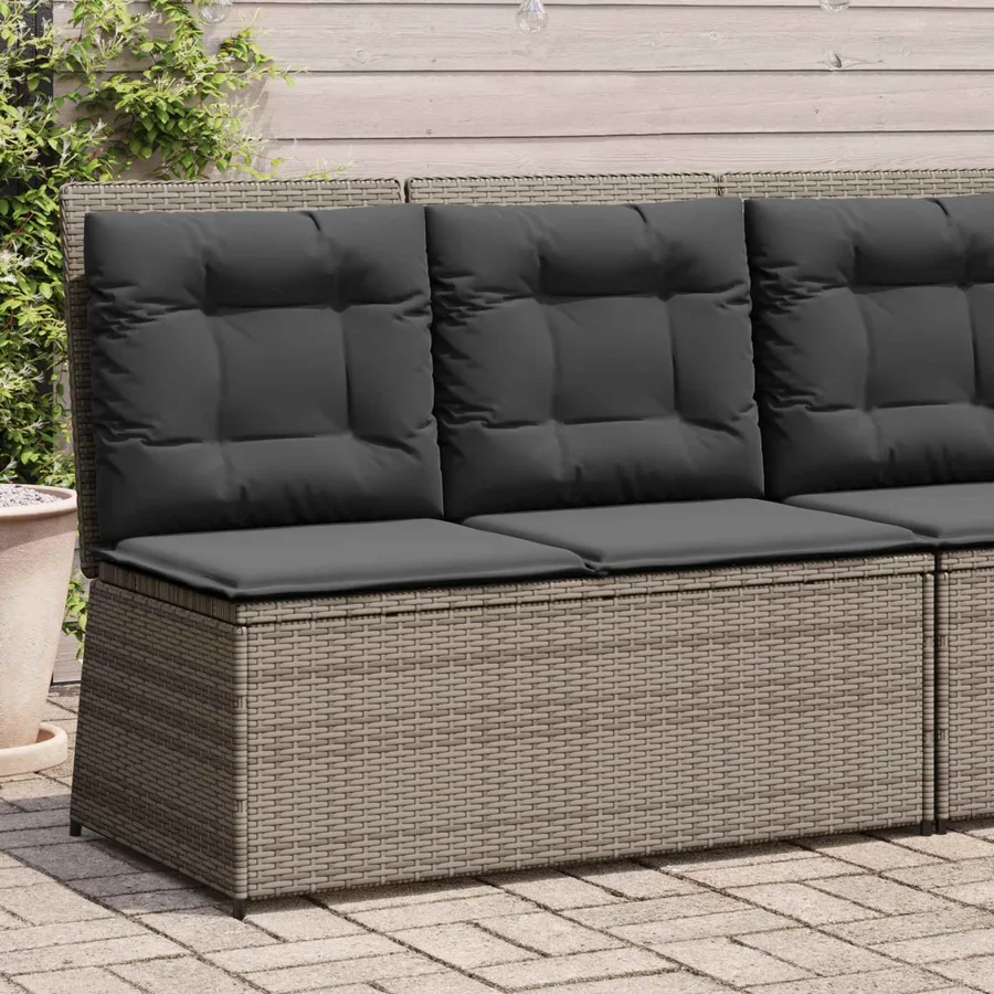 Banc de jardin Gris polyrotin - 3