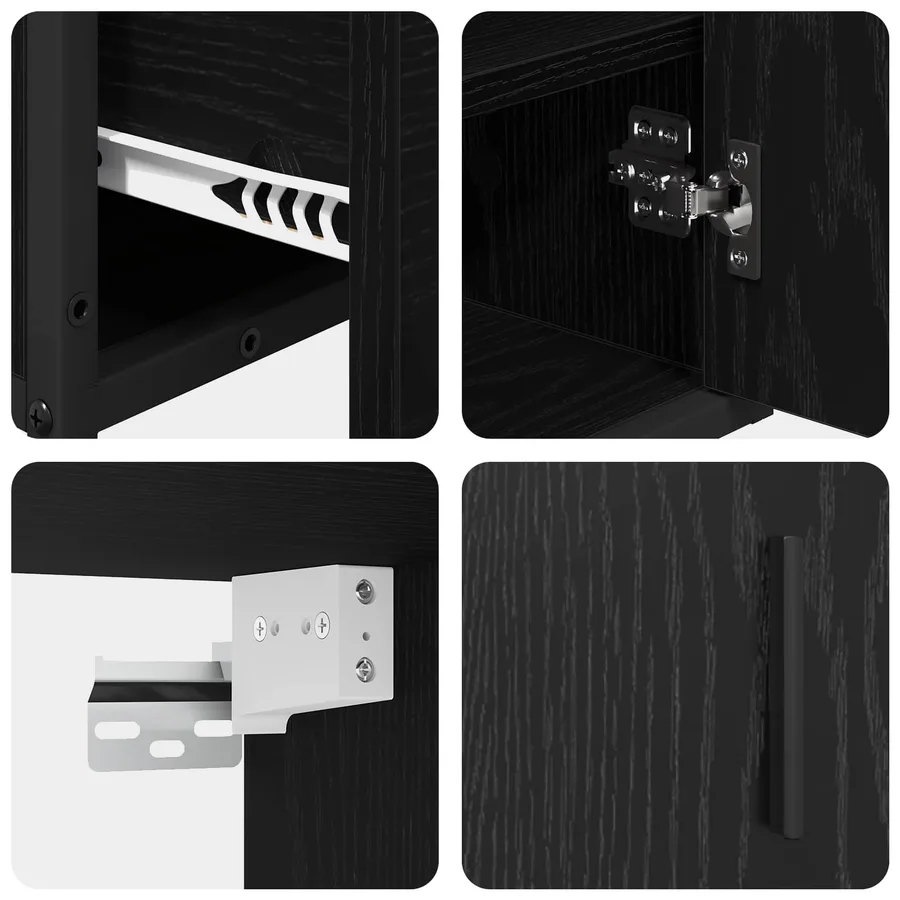 Ensemble de mobilier de salle de bain 2 pcs Chêne noir - 11