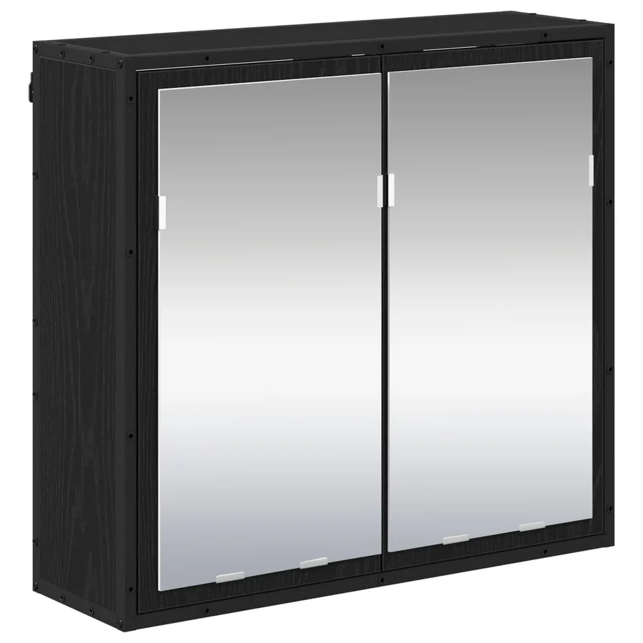 Ensemble de mobilier de salle de bain 2 pcs Chêne noir - 6