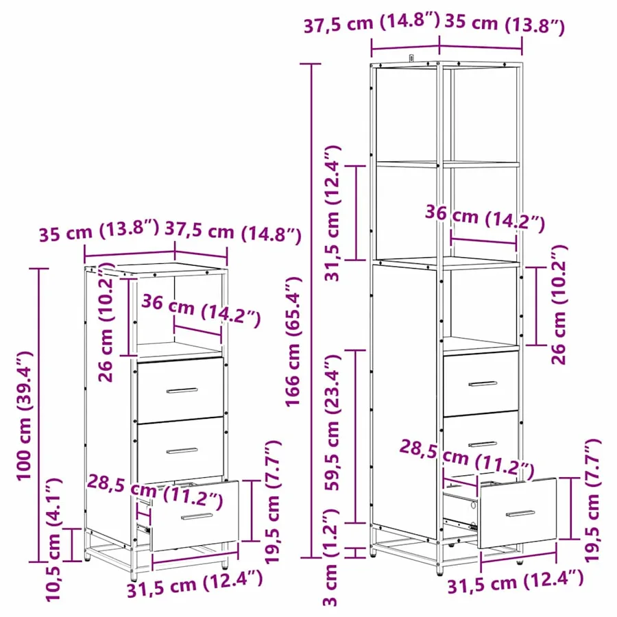 Ensemble de mobilier de salle de bain 4 pcs Chêne noir - 20