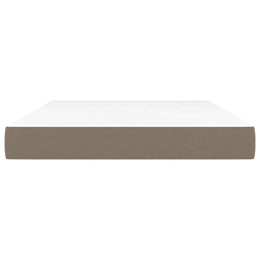 Matelas de lit à ressorts ensachés fermeté moyenne Taupe 140x190x20 cm Tissu - 3