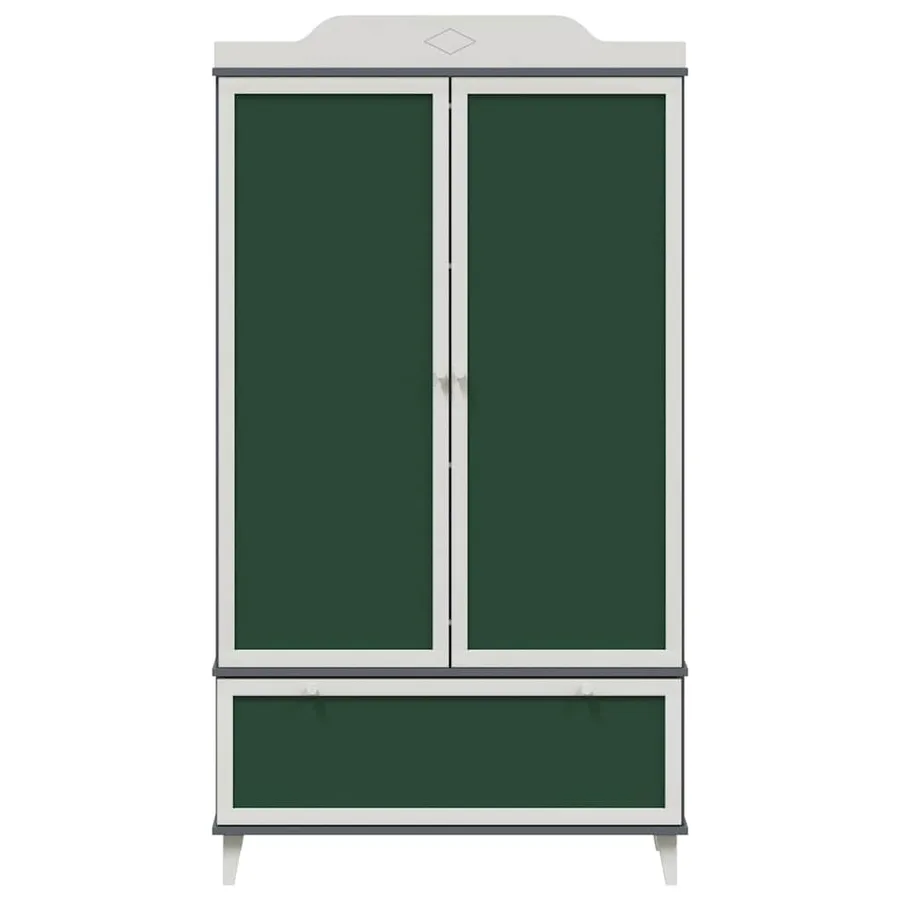 Armoire Tableau Noir ROROS Gris et blanc 90 x 45 x 165 cm - 6