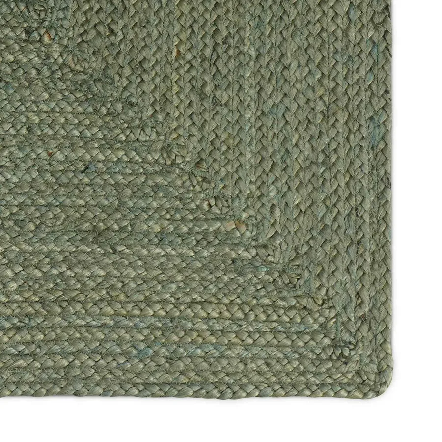 Tapis de surface Rectangulaire Vert olive 100 x 200 cm Jute - 2