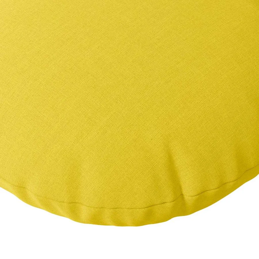 Coussins de siège 2 pcs Jaune clair Ø30 x 13 cm tissu - 7