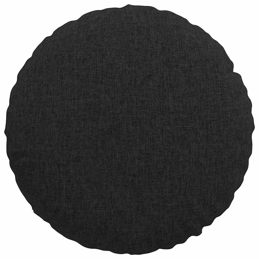 Coussins de siège 2 pcs Noir Ø40 x 13 cm tissu - 6