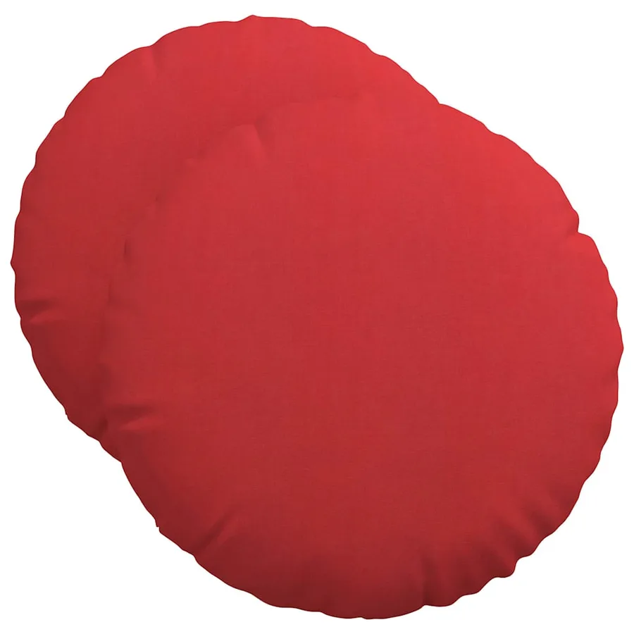 Coussins de siège 2 pcs Rouge Ø50 x 19 cm tissu - 2