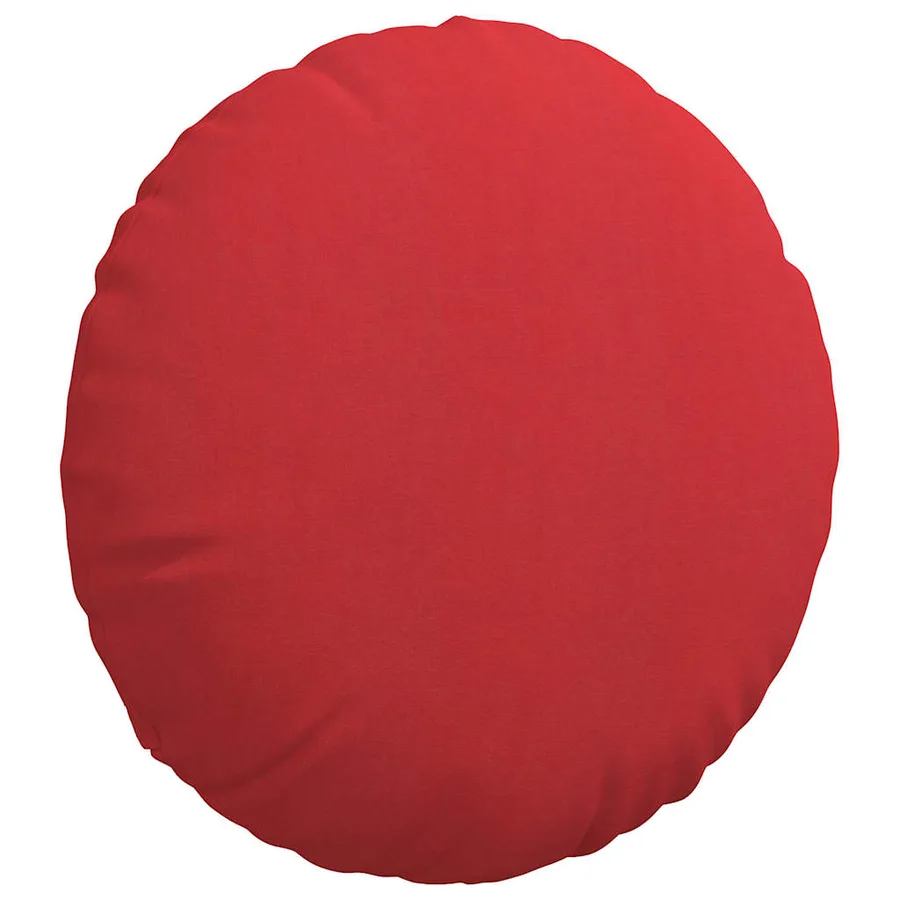Coussins de siège 2 pcs Rouge Ø50 x 19 cm tissu - 5