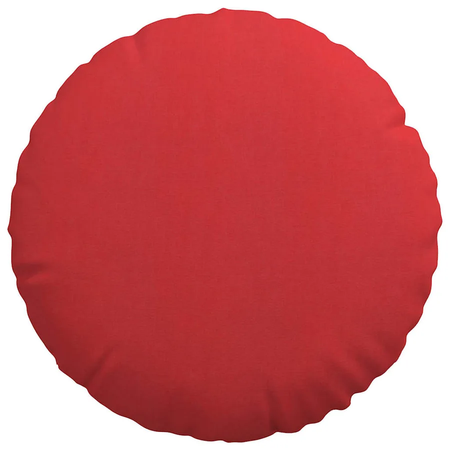 Coussins de siège 2 pcs Rouge Ø50 x 19 cm tissu - 6