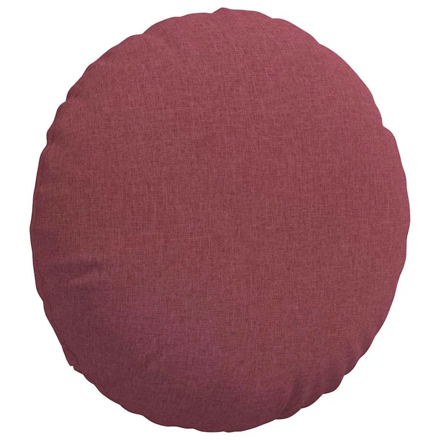 Coussins de siège 2 pcs Bordeaux Ø60 x 21 cm tissu - 5