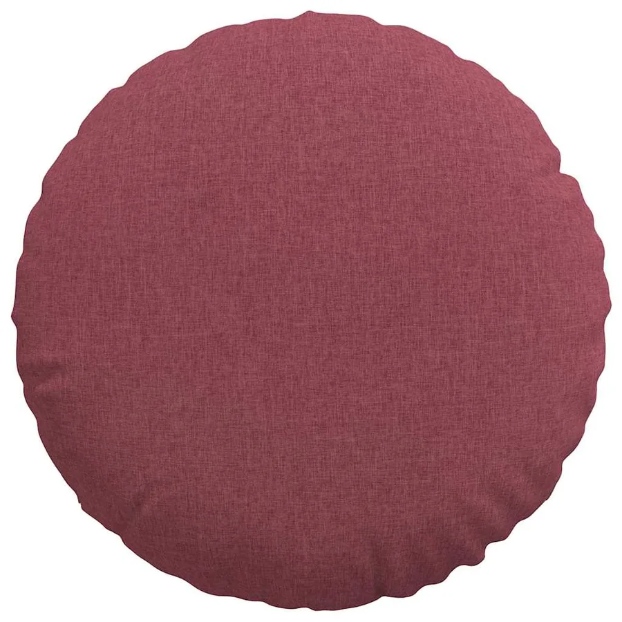 Coussins de siège 2 pcs Bordeaux Ø60 x 21 cm tissu - 6